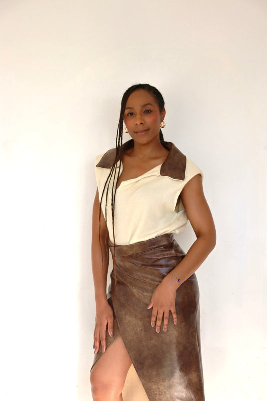 Jupe simili cuir Siel3