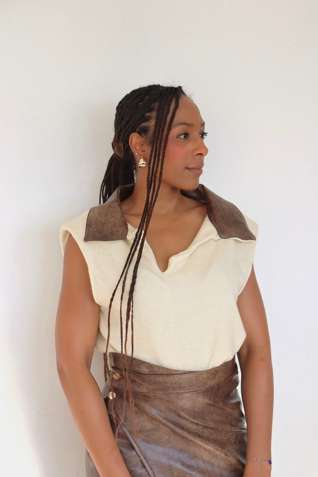 Jupe simili cuir Siel3